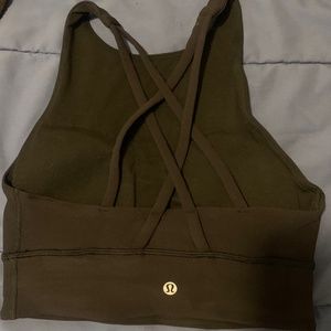 Lulu lemon black ribbed luxtreme high- neck energy bra